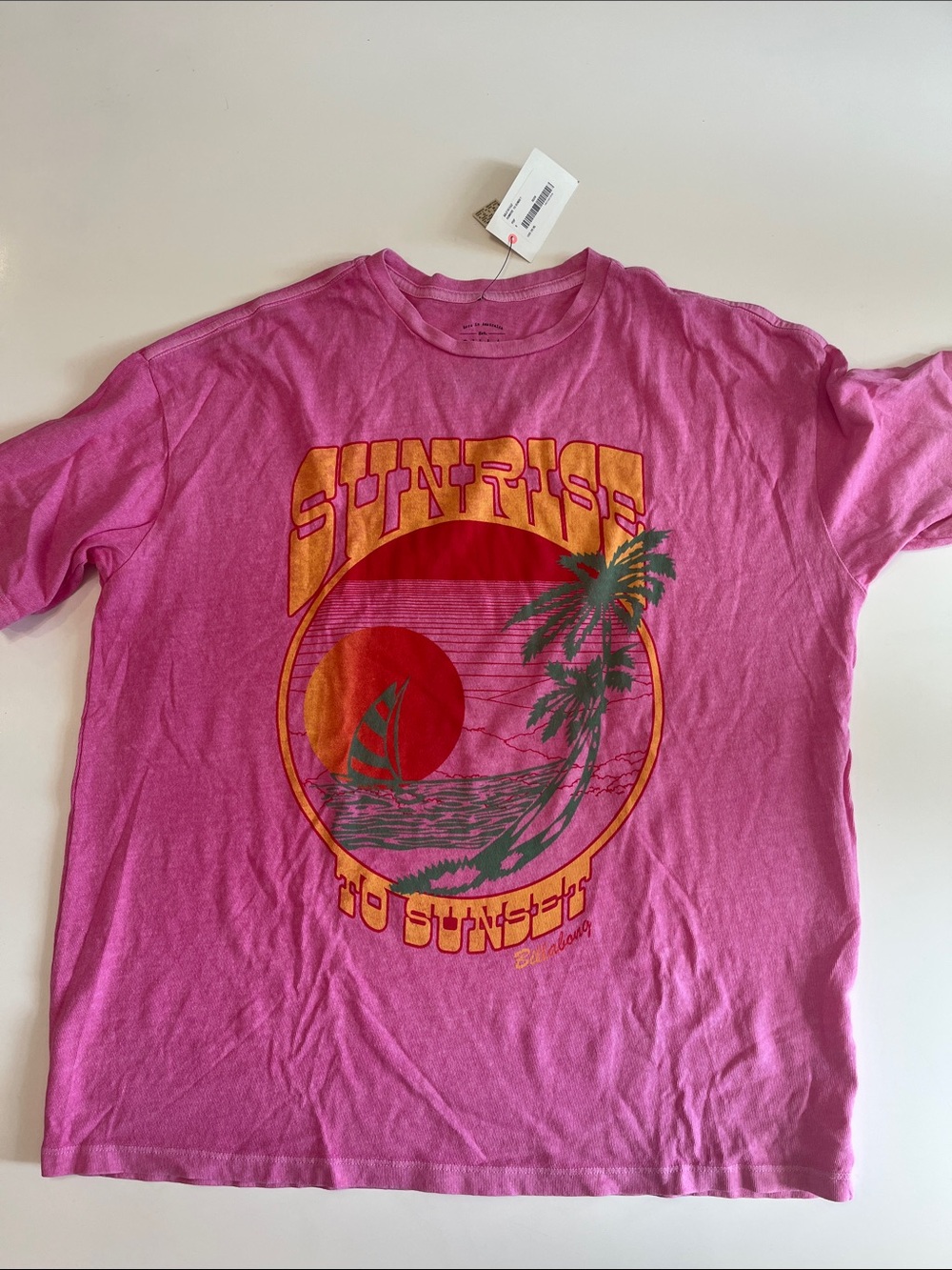 Billabong Pink 'Sunrise to Sunset' Graphic Short-Sleeve Tee